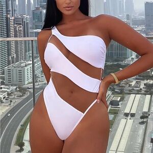 Fashion Nova White Swimsuit